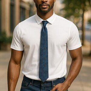 Floral Blue Tie